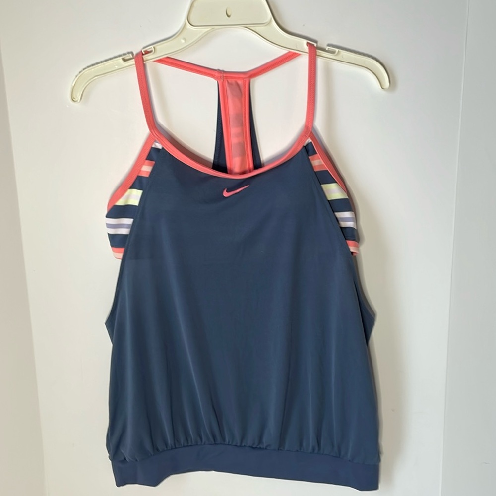 Nike Women's Large 2 in 1 Tank Top Training Bra Tank Top Padded